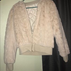 Faux Fur Cream Jacket